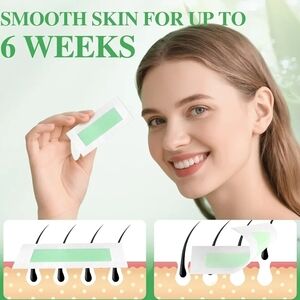 NWT 35 Facial Wax Strips - Natural Formula Hypoallergenic for All Skin Types